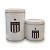 SET LATAS BLANCO YERBERA Y AZUCARERA GRABADA ESTUDIANTES