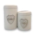 SET LATAS BLANCO YERBERA Y AZUCARERA GRABADA BOCA