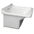 Pileta lavadero PVC blanca 50x60x37 - comprar online