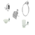 Set de 5 accesorios cromados para baño Daccord - ETNA