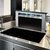 Coifa Embutir Bancada Elettromec Sollevare Downdraft CFD-SOL-90-XV-2ATB Inox e vidro preto 90cm - comprar online