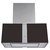 Coifa Ilha Venturi Murano K5504IT Inox e vidro preto 76cm