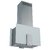 Coifa Ilha Venturi Narcisse K4629ITW Inox e vidro branco 65cm