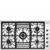 Cooktop Smeg Gás Linha Clássica 5Q PGF95-4 Mesa semifilo Aço Inox 90cm