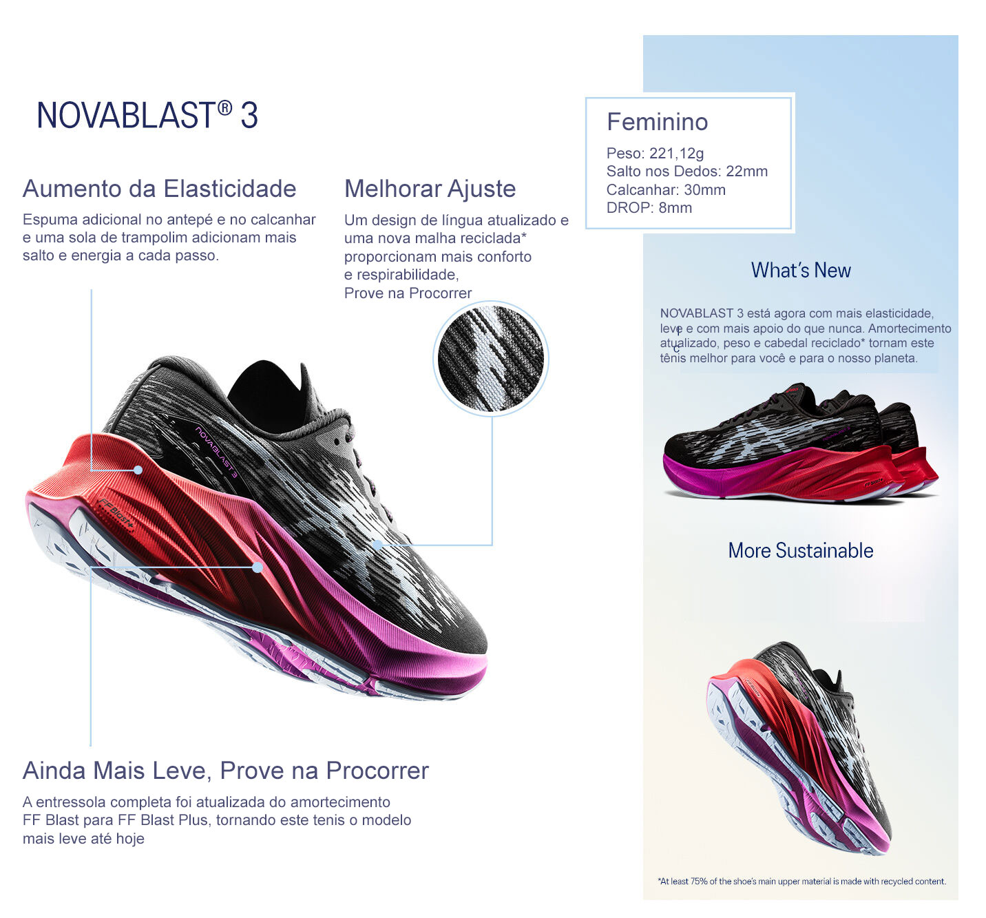 Asics Novablast 3 W Multicolor Shoes [1012B612-400] 