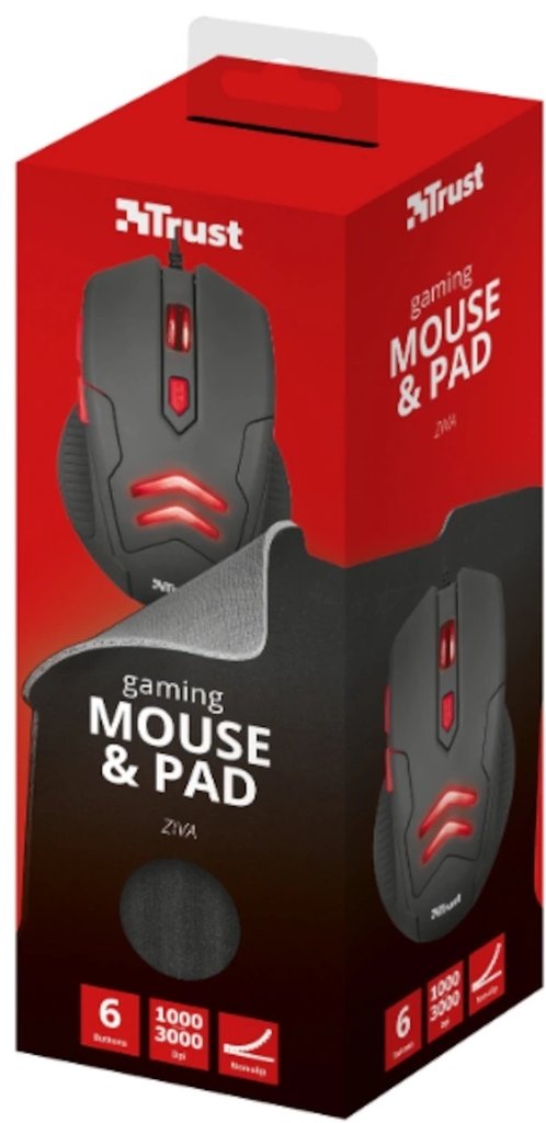 Mouse Y Pad Trust Gamer Ziva Usb Intec