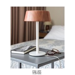 Lampara de mesa madera torneada - comprar online