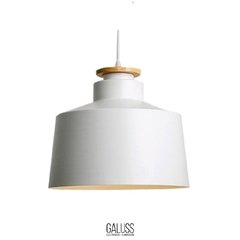 LAMPARA COLGANTE ALUMINIO Y MADERA en internet