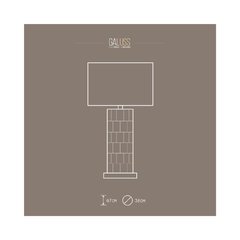 Lampara de mesa niquel con pantalla - comprar online