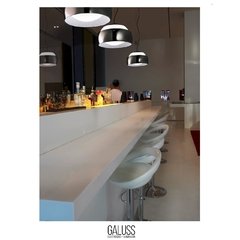 COLGANTE BLANCO Y CROMO - Distribuidora Galuss ®