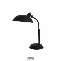 Lampara de mesa negro texturado