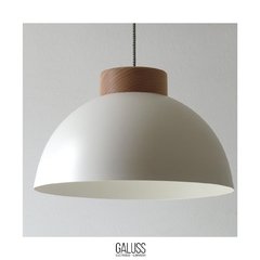 Colgante campana con detalle en madera torneada