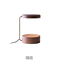 LAMPARA DE MESA MADERA MAS METAL