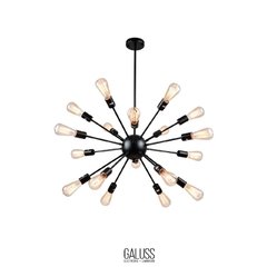 Colgante , Hiedra, negro 18 luces.