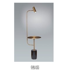LAMPARA DE PIE BRONCE + MARMOL