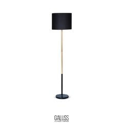 LAMPARA DE PIE DE MADERA CON PANTALLA - comprar online