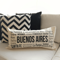almohadón rectangular ciudad " Buenos Aires"