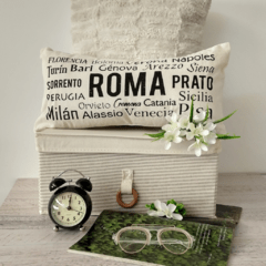 almohadón rectangular "ciudad Roma"