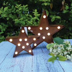 Cartel de Chapa con Led Estrellas Mediana