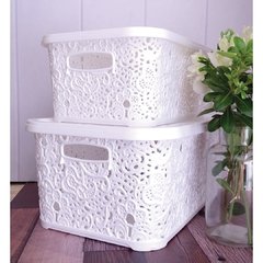 Canasto caja con Tapa Mediano - comprar online