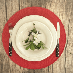 individual  redondo  rojo set x 2 - Mi casa, Deco and Gift