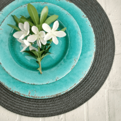 individual  redondo gris plomo  set x 2 unidades - comprar online
