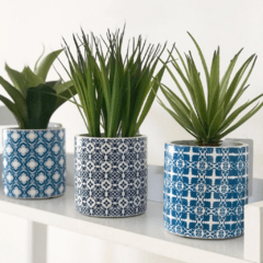 MACETAS AZULES ARTIFICIALES - comprar online