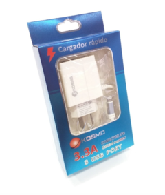 CARGADOR DE PARED KOSMO TIPO C 3.3A 3 USB - comprar online
