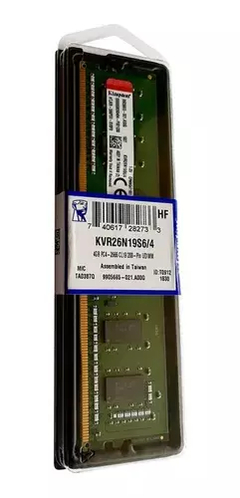 MEMORIA RAM DDR4 KINGSTON 4GB 2666MHZ CL19