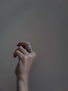 Anillo Hilos Rayados Grande - Marcapiel