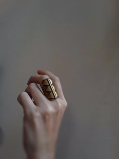 Anillo Tribu Triángulos de Bronce ▽ Listo para retirar en internet