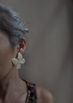 Aros mariposa ▽ Plata y bronce