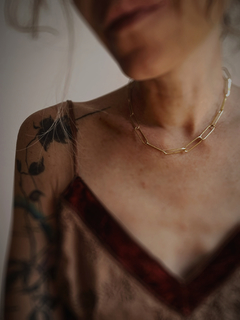 Gargantilla choker eslabones ▽ Lista para entregar en internet
