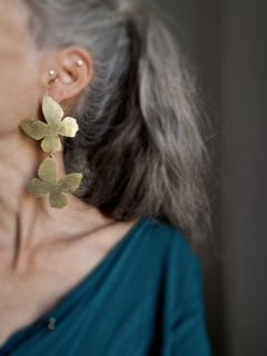 Aros mariposa doble ▽ Bronce