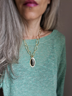 Collar Obsidiana dorada ▽ Listo para entregar - tienda online