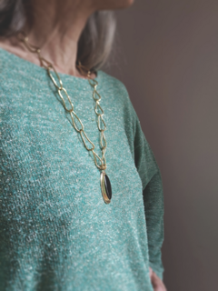 Collar Obsidiana dorada ▽ Listo para entregar