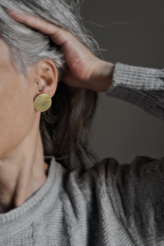 Aros Asimétricos Sol y Luna S ▽ Plata y bronce - Marcapiel