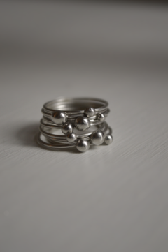 Anillos Burbujas de Plata x9 ▽ Listo para entregar
