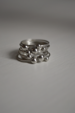 Imagen de Anillos Burbujas de Plata x9 ▽ Listo para entregar