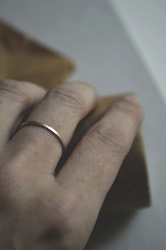 Anillo de Plata 1mm ▽ Alambre Cuadrado - Marcapiel
