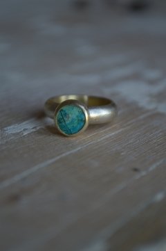 Anillo Mineral Crisocola ▽ Listo para entregar - comprar online