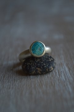 Anillo Mineral Crisocola ▽ Listo para entregar - tienda online