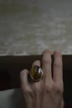Anillo Mineral Ojo de tigre ▽ Listo para entregar - tienda online