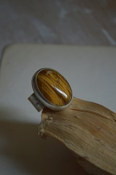 Anillo Mineral Ojo de Tigre ▽ Listo para entregar - tienda online