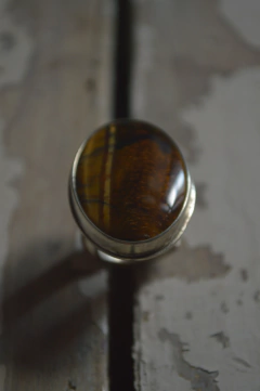 Anillo Mineral Ojo de tigre ▽ Listo para entregar