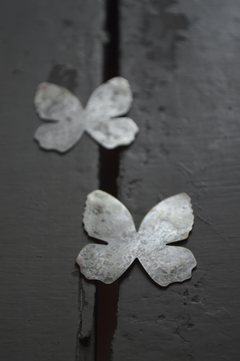 Aros mariposa ▽ Plata y bronce - Marcapiel