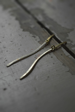 Aros cintas ▽ Plata y bronce - tienda online