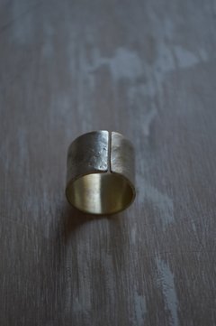 Anillo Banda con Plata Fundida ▽ Listos para entregar - Marcapiel
