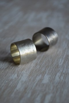 Anillo Banda con Plata Fundida ▽ Listos para entregar - comprar online