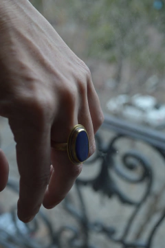 Anillo Mineral Lapislázuli ▽ Listo para entregar - Marcapiel